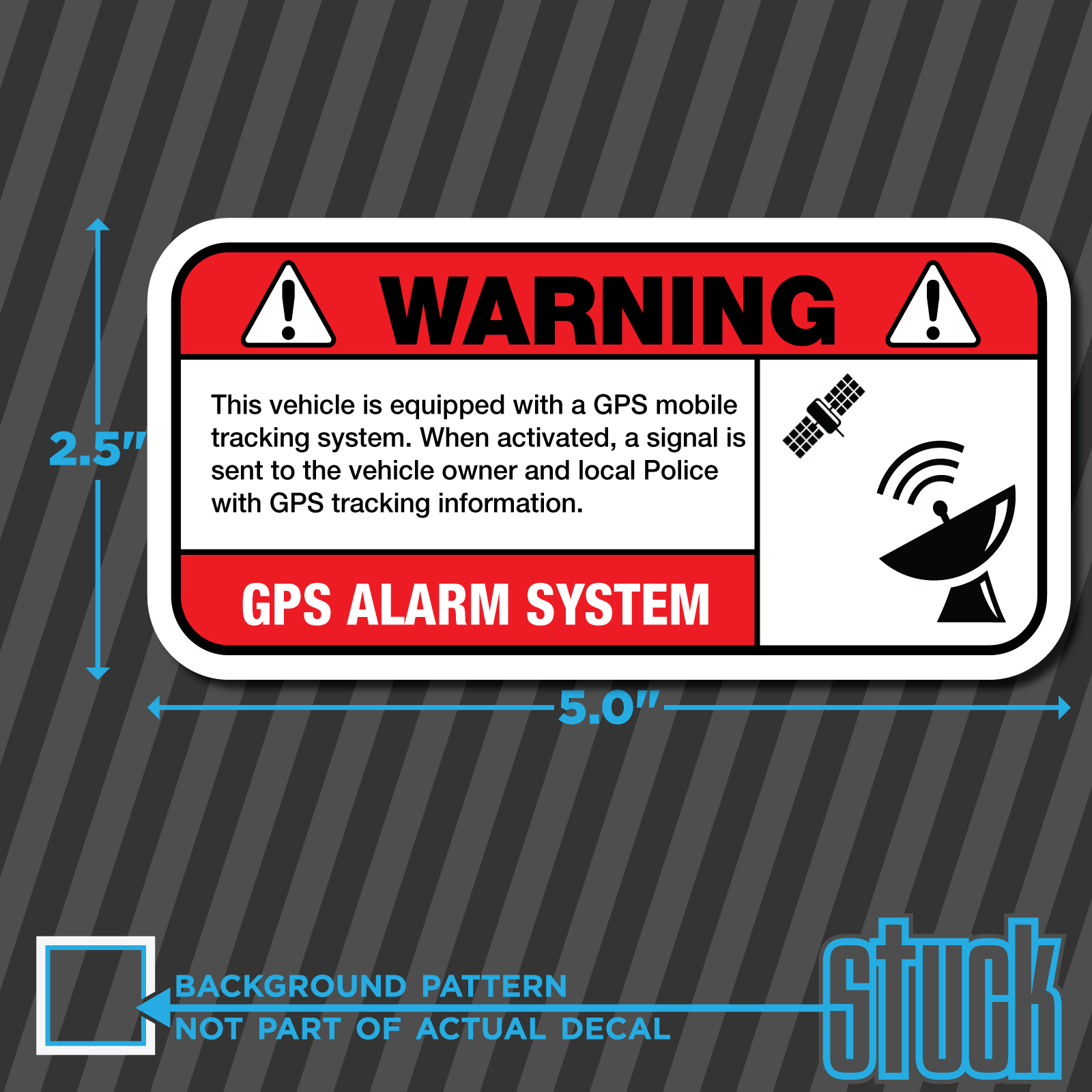 Sticker Gps Alarm System Warning Decal Anti Theft Car Vehicle Security Vinyl - Foto 5